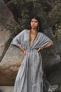 Luxury <b>Bohemian</b> Tie Dye Maxi <b>Dress</b> for Women 100% Rayon Woven Washable Sweet Natural Waist Casual Long Summer <b>Dress</b> for Ladies - Product Image 5
