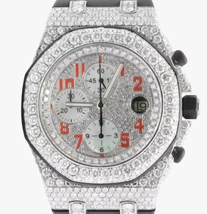 Reloj de Moda con Correa de Goma Negra y Diamantes, Estilo Hip Hop, para Celebraciones y Uso Diario, Disponible para Exportación - Product Image 3