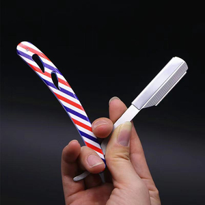 Maquinilla de afeitar recta negra de etiqueta privada de gama alta personalizada, maquinilla de afeitar de acero inoxidable para hombres - Product Image 6