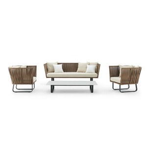 Single Seat Modern Eco-Friendly Outdoor Garden <b>Sofa</b> Waterproof <b>Cushion</b> for Hotels Villas Living Rooms Durable Furniture <b>Set</b> - Product Image 1
