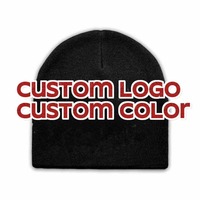 Großhandel Unisex Baumwolle/Polyester Jacquard Logo Mütze Winter Hochwertige Imitation Nerzfell Warm Flauschig Radfahren Ski Sport Party
