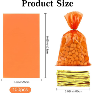 Nuevos estilos 25/50/100 Uds bolsa de dulces de Navidad celofán OPP regalo fiesta vacaciones merienda bolsa de galleta bolsa de plástico para uso de gelatina - Product Image 3