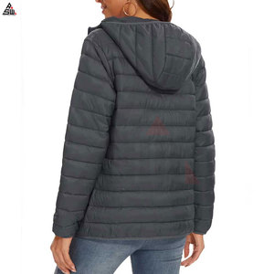Chaqueta Acolchada Personalizable al por Mayor para Mujer, Chaqueta de Punto de Algodón Transpirable con Capucha, Ropa de Abrigo Informal Cálida de Bajo Pedido Mínimo - Product Image 2