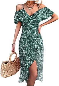 Indien main bloc coton Maxi robe pour femmes Style doux taille naturelle fête porter mariée lune de miel cadeau été robe florale - Product Image 4