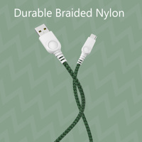 Cable de Datos USB C Trenzado de Nailon Duradero 6F/1.8MT 3A, el Más Vendido, Compatible con Teléfonos Móviles Android e iOS, Banco de Energía para Automóvil, Computadora
