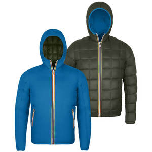 Veste matelassée réversible conçue sur mesure pour un usage décontracté Veste d'hiver pour hommes à bas prix de haute qualité pour des sorties avec capuche - Product Image 1