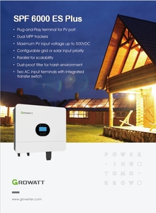 En stock Growatt SPF 6000 ES Plus Growatt 6kw 6000W inversor solar fuera de la red monofásico 220/230V 1 fase - Product Image 5