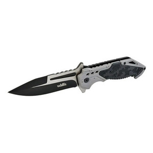 Coltello con serratura Wallis K900367, manico grigio con lama nera opaca - Product Image 2