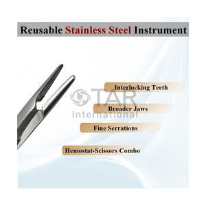 Portaagujas Olsen Hegar con Tijeras Integradas, Mordazas Serradas, Anillos de Control de Presión y Agarre Firme, Instrumentos Médicos - Product Image 3