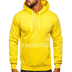 K_T Sólido personalizado canguro bolsillos sudaderas con capucha de alta calidad 100% algodón poliéster - Product Image 3