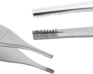 Pinzas Quirúrgicas Dentales Rectas Adson Brown de Acero Inoxidable para Sujetar Tejidos en Cirugía y Ortodoncia - Product Image 4