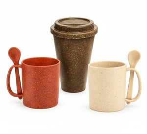 Juego de Vasos de Madera de Coco y Fibra de Bambú - Vajilla Sostenible y Duradera Libre de BPA de Brasil - Product Image 3