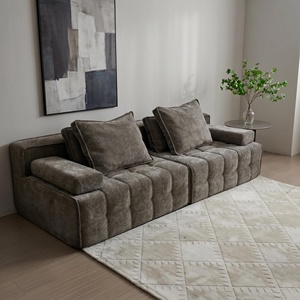 Canapé modulaire emballé sous vide, trois places, en chenille premium, pour salon, assise profonde, design sectionnel, gain de place - Product Image 4