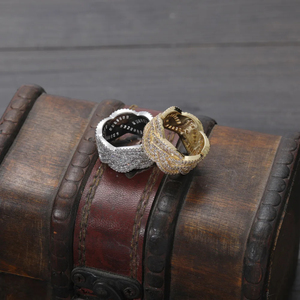 Anillo de compromiso Hip Hop de Plata de Ley 925 con diamante cultivado Leb de corte redondo, personalizado, personalizado, joyería para hombres - Product Image 3