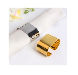Porte-serviettes en aluminium doré, robuste, classique, écologique, pour mariage, fête, événement, design floral - Product Image 4