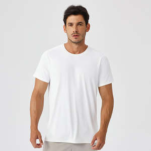 T-shirt de sport en soie glacée pour homme, printemps/été, séchage rapide, respirant, col rond, haut de course - Product Image 4