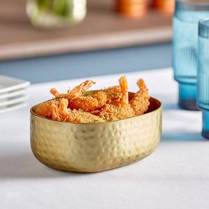 Tazón Ovalado para Servir de Aluminio Martillado - Product Image 1