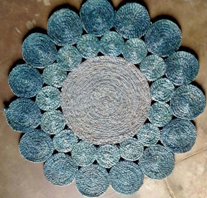 Nueva colección de alfombras trenzadas de fibra de yute natural 100% hechas a mano, alfombrillas y alfombras coloridas, juegos de alfombras y alfombras al por mayor - Product Image 1