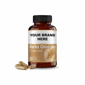 Capsules de bêta-glucane |   Complément alimentaire antioxydant à base de bêta-13/1,6-glucane |   Fibres alimentaires solubles |   Végétalien |   Adulte |   Marque privée OEM - Product Image 1