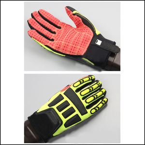 Guantes DE SEGURIDAD Hi Impact TPR, cuero de vaca de alta calidad, resistentes a Cortes, guantes de trabajo mecánicos al por mayor a granel - Product Image 4