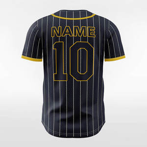 Maillot de baseball professionnel pour équipe, sublimation OEM, personnalisable pour adulte, rayé, 100% polyester, séchage rapide, antibactérien, anti-UV - Product Image 5