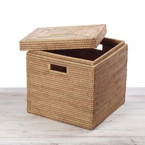 <b>Rattan</b> Lidded Square <b>Storage</b> <b>Box</b> Handmade <b>Storage</b> <b>Box</b> Eco-Friendly Natural Home and Home Decor Wholesale from Vietnam - Product Image 4