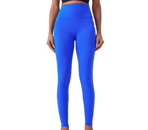 Ropa deportiva para mujer Logotipo personalizado Leggings de yoga rojos de moda Rayas blancas Bolsillos Legging Jogger Pantalones sólidos para mujer - Product Image 4