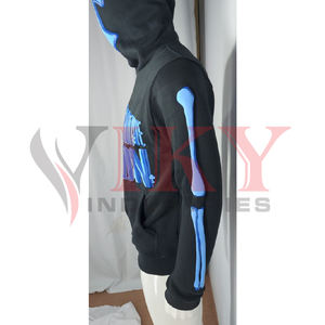 Sweat à capuche imprimé bouffant Veste à capuche à fermeture éclair complète 100% coton fabricant de sweat à capuche design personnalisé BY VIKY INDUSTRIES - Product Image 5