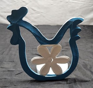 Portavelas de Aluminio Hechos a Mano con Forma de Animales en Color Blanco Liso de Sonnet Decor para Decoración del Hogar y Ocasiones Navideñas - Product Image 4