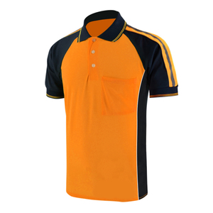 High Quality Custom Logo Polo Shirt with Reflective <b>Strips</b> Short Sleeve Design for Construction Work Made In Pakisan - Product Image 2