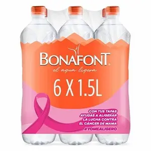 Venta al por mayor cilindro de lado recto Voss botella de agua de vidrio Bonafont botella de vidrio de agua mineral con tapa