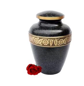 Urnas de cremación de metal Diseño personalizado Logotipo de estilo de color Suministros funerarios Venta al por mayor Urnas de animales para adultos humanos Urnas - Product Image 1