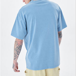 เสื้อยืดผู้ชายไซส์ใหญ่พิเศษแบบหลวมยาวยาวแบบลำลองแขนสั้นระบายอากาศได้ดีพิมพ์โลโก้ออกแบบได้ตามที่ต้องการ - Product Image 2