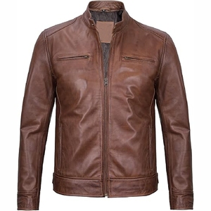 Chaqueta de cuero ligera para hombre, superventas, con cuello levantado, decoración de logotipo personalizado y diseños de diferentes estilos, 2025 - Product Image 6