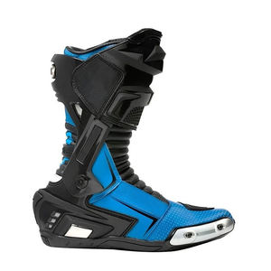 Nuevo estilo impermeable transpirable cuero deportes motocicleta zapatos montar carreras moto Motocross botas para hombres - Product Image 6