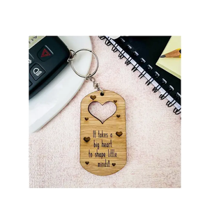 Porte-clés en MDF de conception moderne de taille personnalisée Vente en gros Porte-clés en bois gravé Porte-clés en MDF meilleure vente - Product Image 5