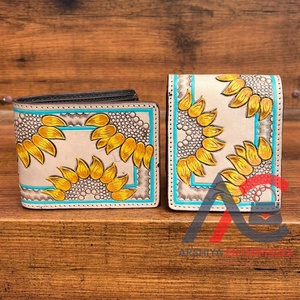 กระเป๋าสตางค์หนังพับสองทบสำหรับผู้ชาย, กระเป๋าสตางค์หนังวัวแท้ความจุขนาดใหญ่หรูหรา2025 - Product Image 1