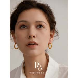 Orecchini a Cerchio Dorati Inossidabili, Mezzo Cerchio Lucido Vintage, Grandi Cerchi Placcati Oro, Orecchini a Cerchio Minimalisti Religiosi, Regalo per la Mamma - Product Image 5