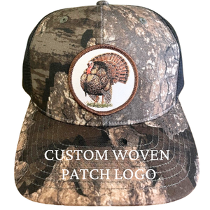 Vente en gros OEM ODM Casquette structurée à 6 panneaux de haute qualité Casquette RI 112 Casquette avec logo personnalisé Chapeaux camouflage à dos en maille pour hommes Chasse en plein air - Product Image 1
