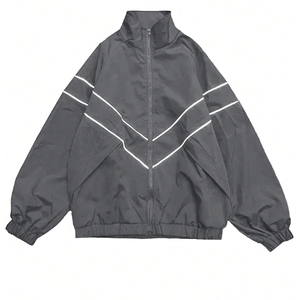 Veste de pluie imperméable décontractée pour hommes coupe-vent de randonnée en polyester et nylon avec impression - Product Image 3