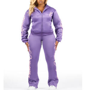 Ensemble de survêtement de sport pour femme, coupe ajustée, léger et confortable, pour le fitness et le style de vie - Product Image 1