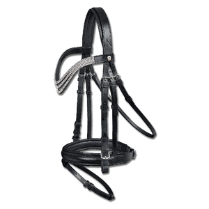 Precio al por mayor Brida de caballo Venta al por mayor Negro Heavy Strong Duty Real Indian Leather Horse Brida para la venta - Product Image 1