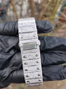 Arctic Monarch <b>Mens</b> Luxury Square Alloy Quartz Business Wristwatch Featuring Brilliant Moissanite Diamond Accents Bold Iced - Product Image 3