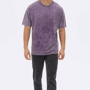 T-shirts légers grande taille délavés à l'acide Vente en gros Meilleur prix T-shirts délavés à l'acide confortables pour hommes - Product Image 3