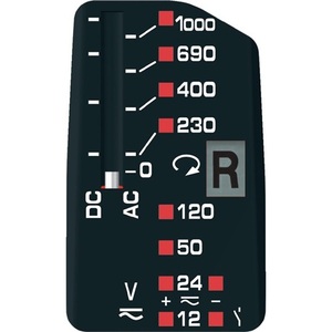 DUSPOL Voltmètre analogique monophasé mini testeur de tension 12-1000 V AC/DC à deux fils BENNING - Product Image 3