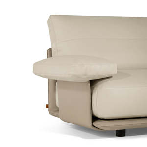 Sofá de Cuero Blisscape Premium de 2 Plazas, Estilo Rústico Cuadrado con Estructura Metálica, Tapizado en Cuero Genuino, Juego de Muebles para el Hogar - Product Image 3