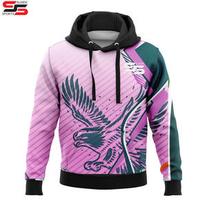 Wholesale High Quality Full Sublimation Print unisex Quick Dry Hoodies Custom Breathable Hoodies - Product Image 5