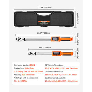 VEVOR 72-Tooth Digital Torque Wrench High Accuracy 2% Electronic Auto Repair Tool - Product Image 1
