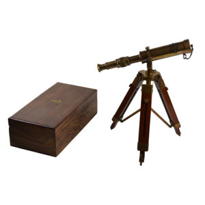 Telescopio de Diseño de Latón Macizo con Soporte de Madera de Fábrica, Diseño de Múltiples Formas y Acabados, Telescopio Náutico Binocular - Product Image 3