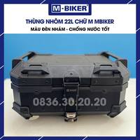 Coffre arrière en aluminium en forme de M MBiker 20L pour motos, ABS, étanche, serrure en acier inoxydable, 7 kg, 42x34x24 cm, rétrofit/amélioration